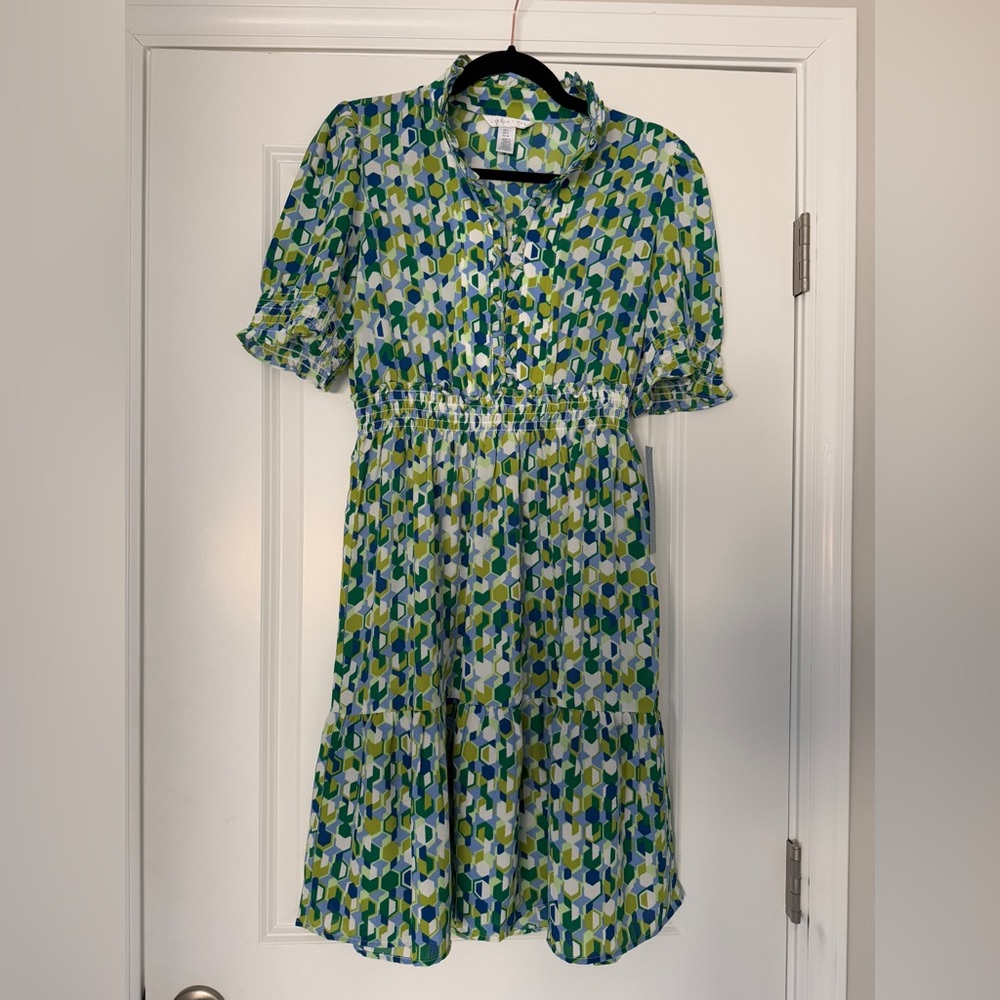 Maggy London Colorful Patterned Midi Dress
